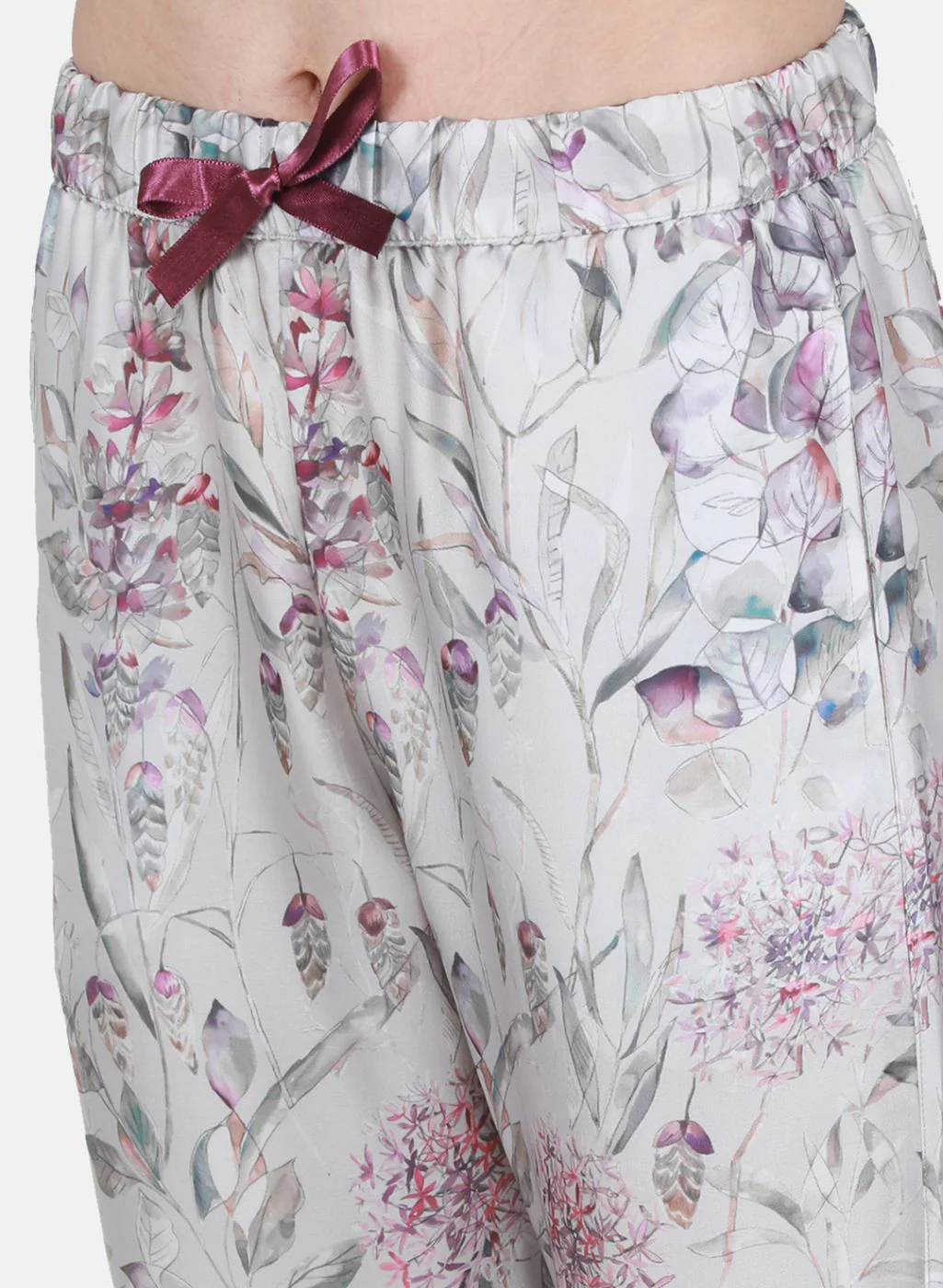 Women Grey Printed Lower Set - Image 6