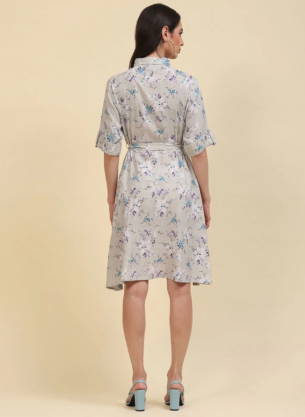 Women Grey Printed Tunic - Image 4
