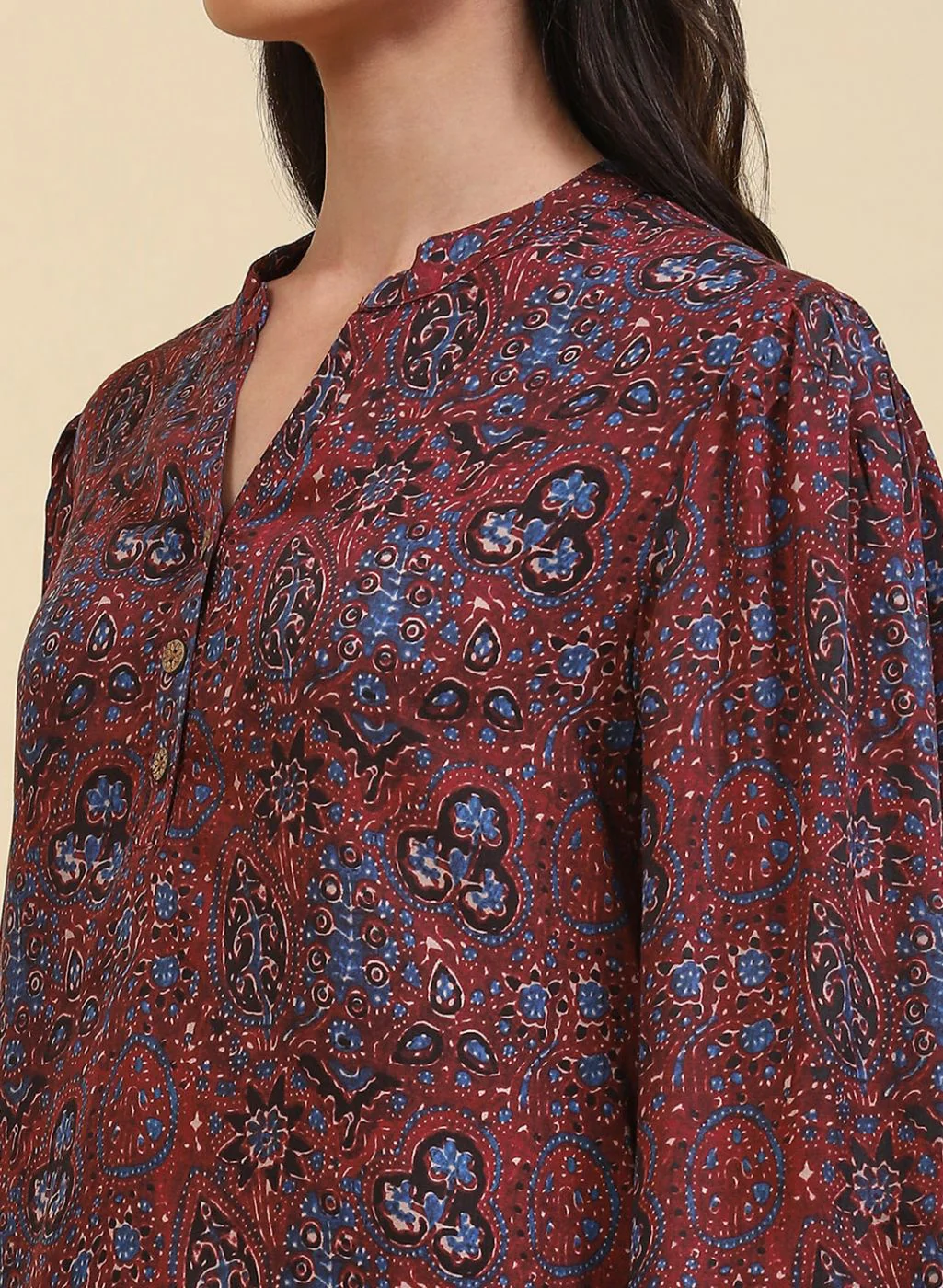 Women Maroon Printed Top - Image 6