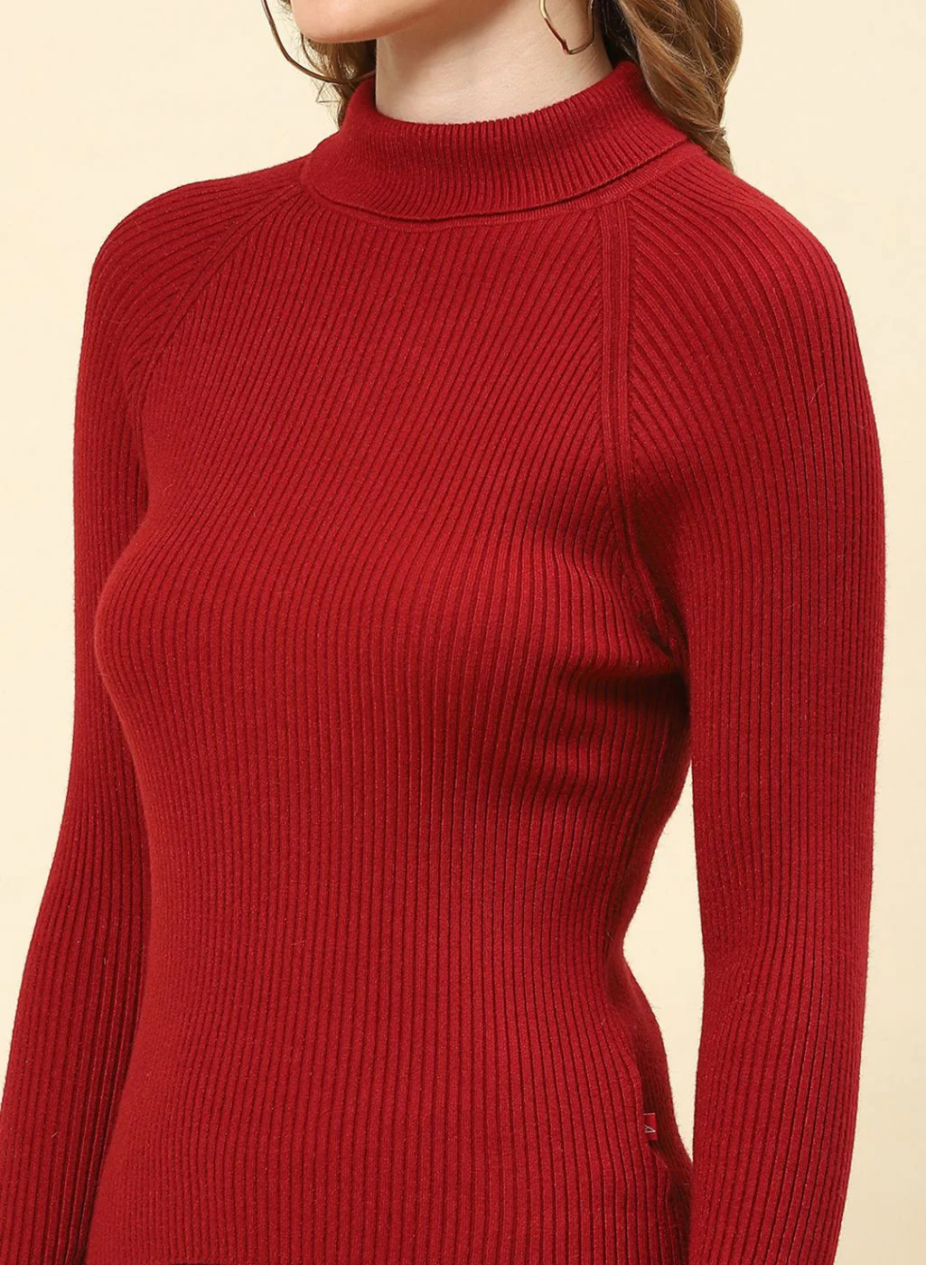 Women Maroon Solid Blend wool Sceavy - Image 6