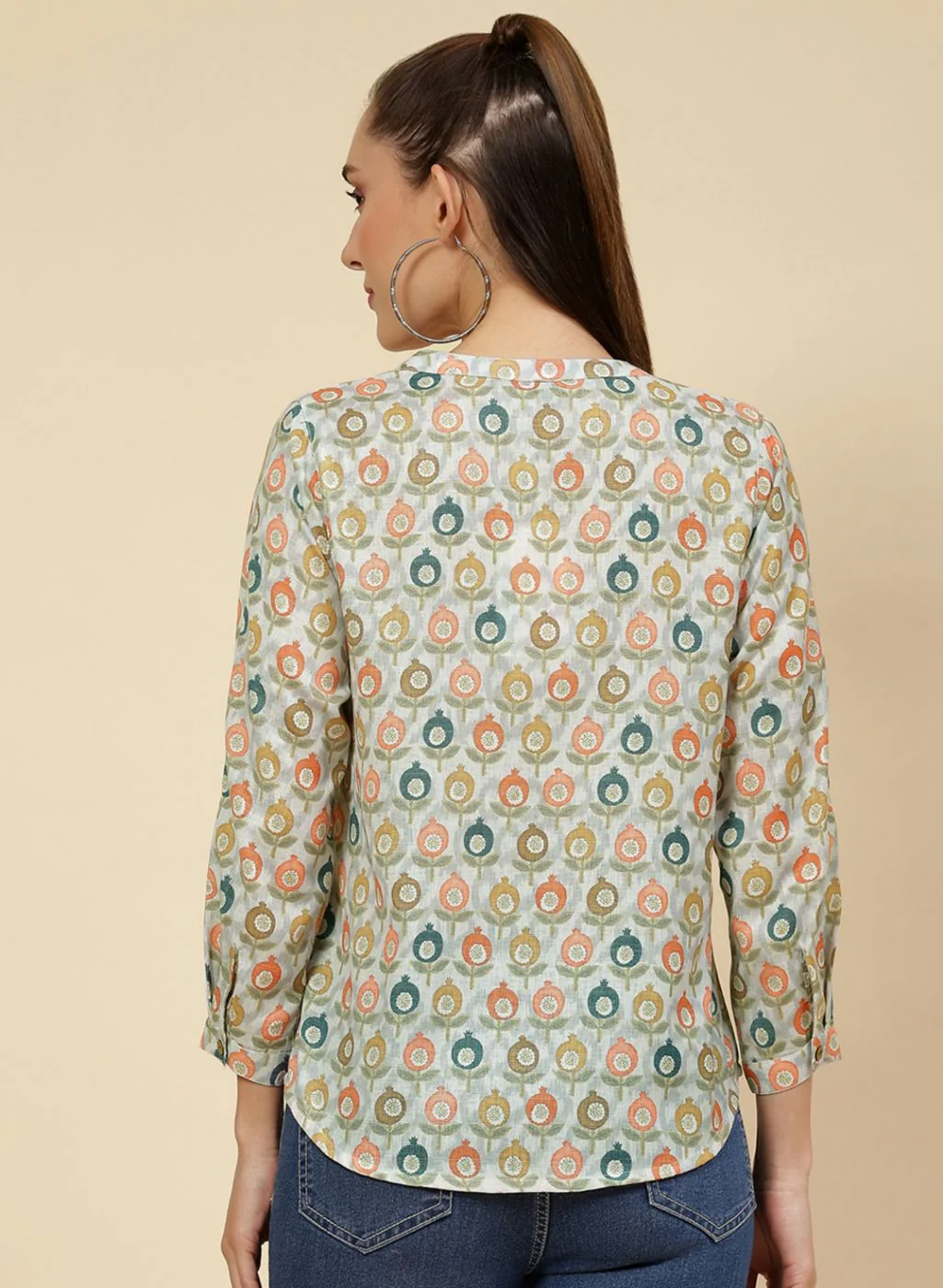 Women Multicolor Printed Top - Image 5