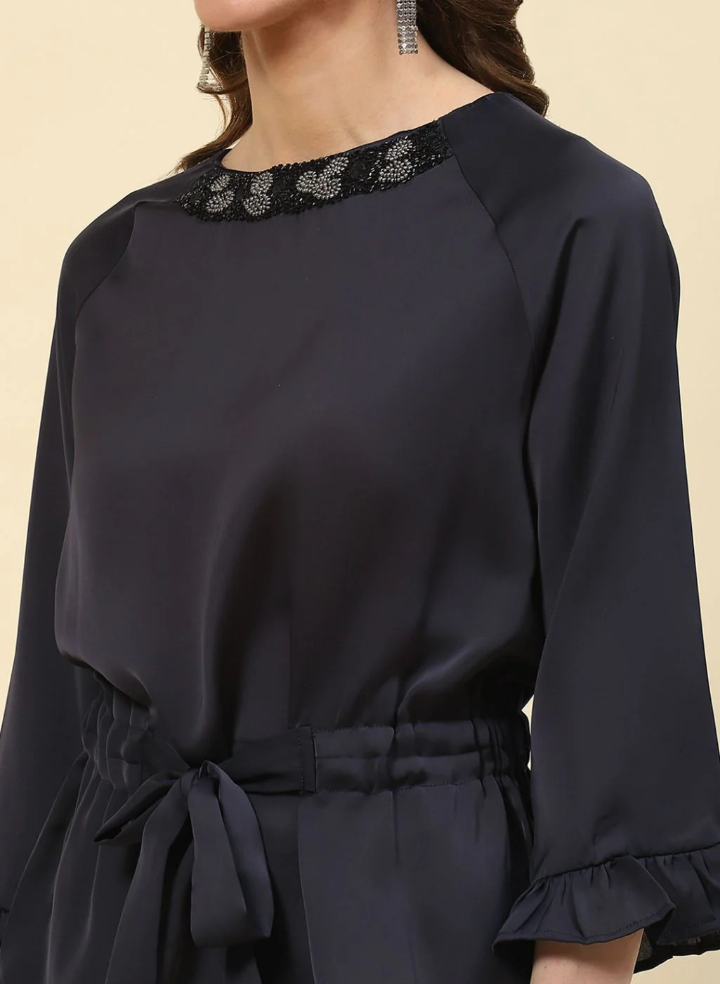 Women NAvy Blue Plain Top - Image 6