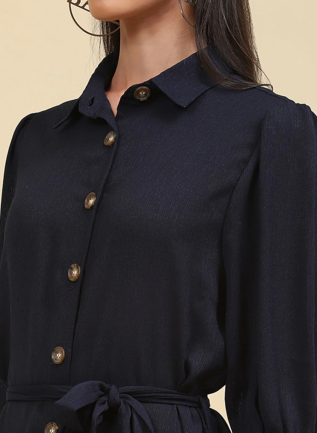 Women NAvy Blue Plain Tunic - Image 6