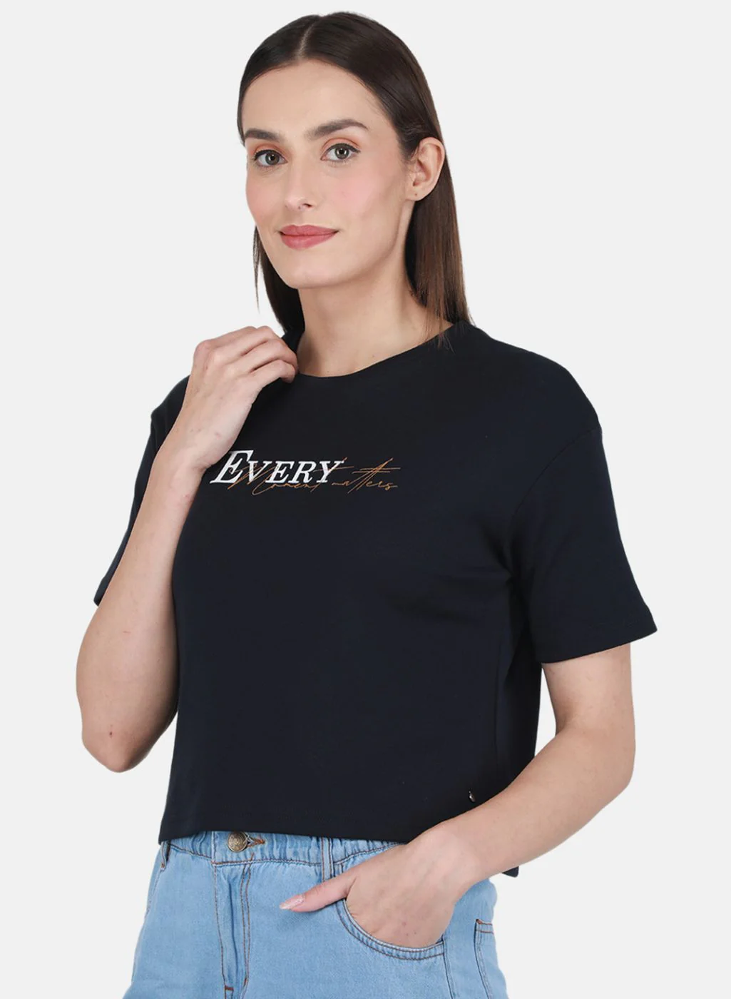 Women NAvy Blue Printed Top - Image 2