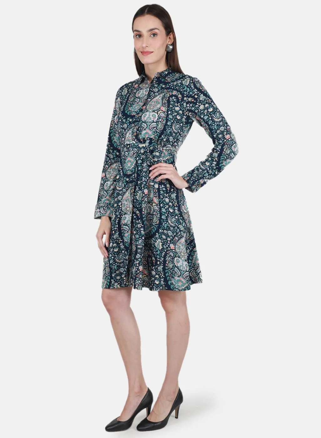 Women NAvy Blue Printed Tunic - Image 2