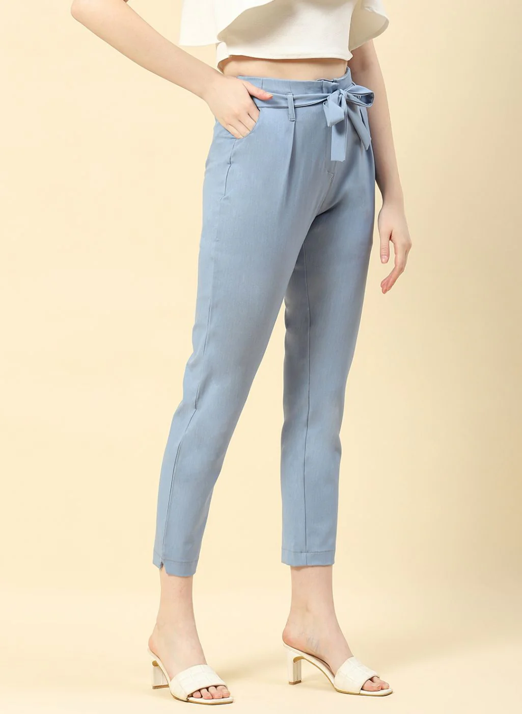Women NAvy Blue Regular Fit Lower - Image 3