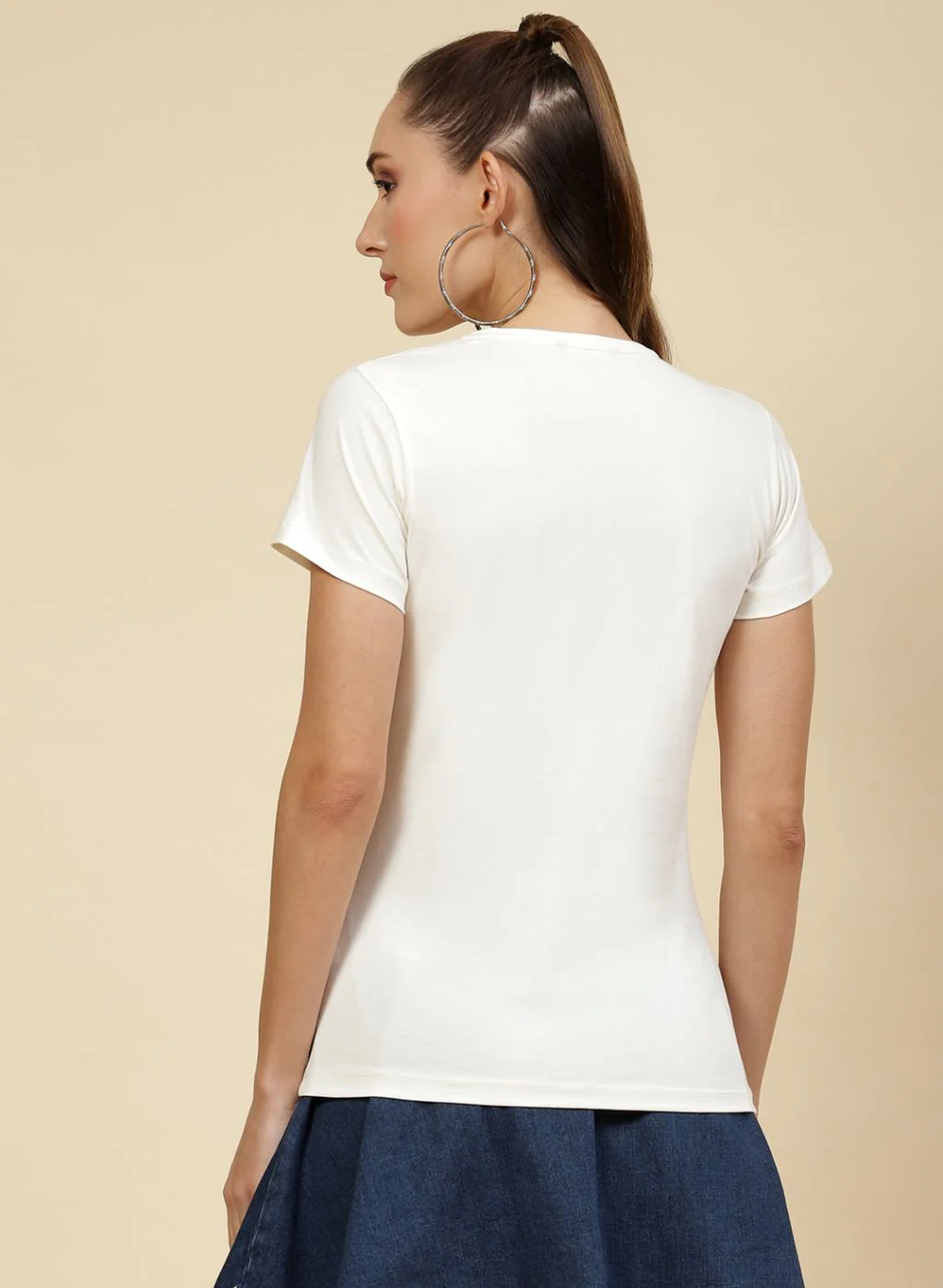 Women Off White Embroidered Top - Image 5