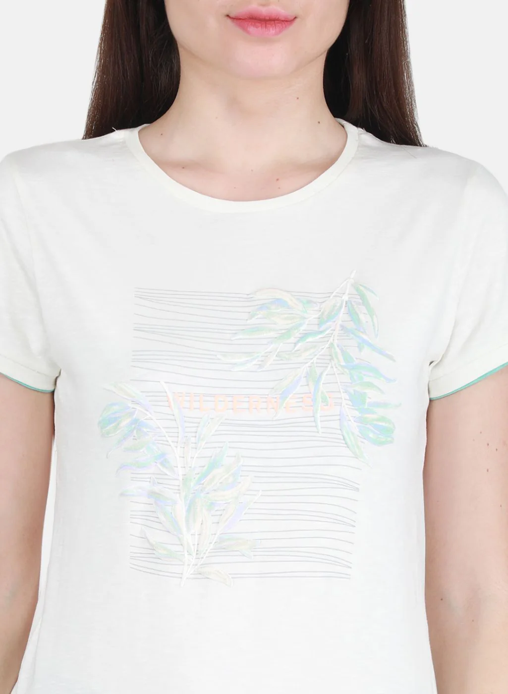 Women Off White Printed Top - Image 5