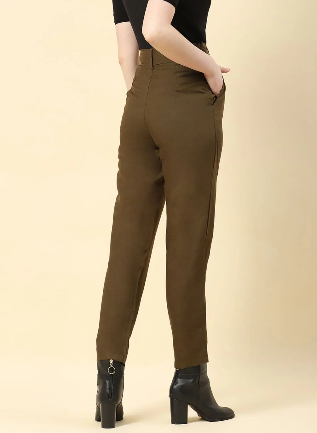 Women Olive Regular Fit Lower - Image 5