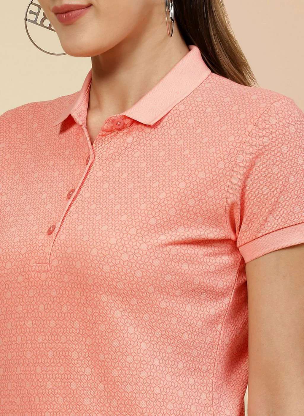Women Peach Printed T-Shirt - Image 6