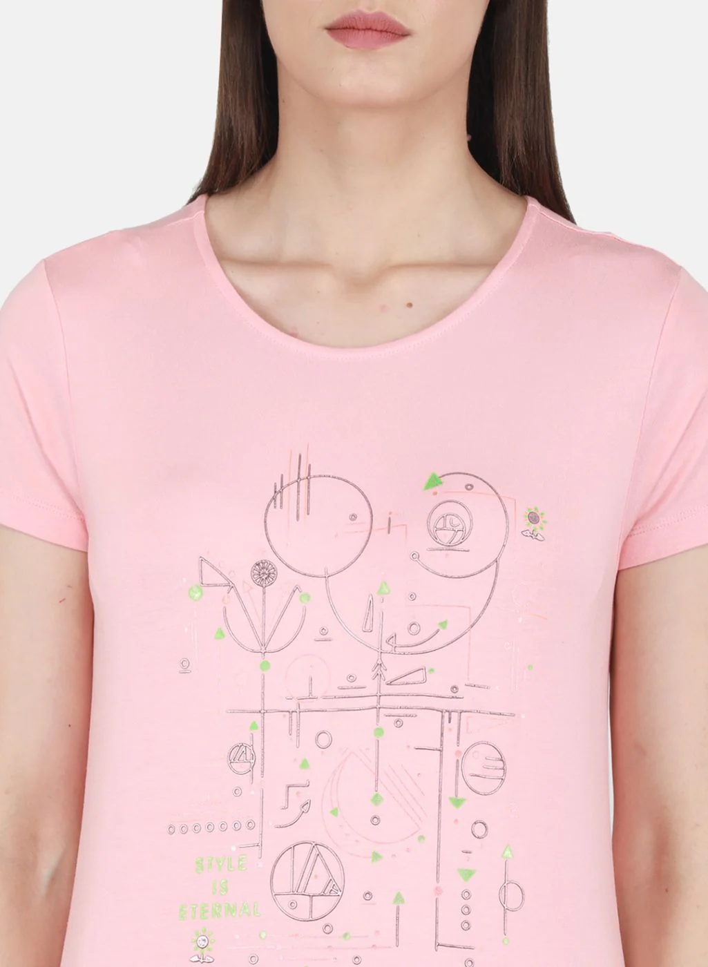 Women Peach Printed Top - Image 5