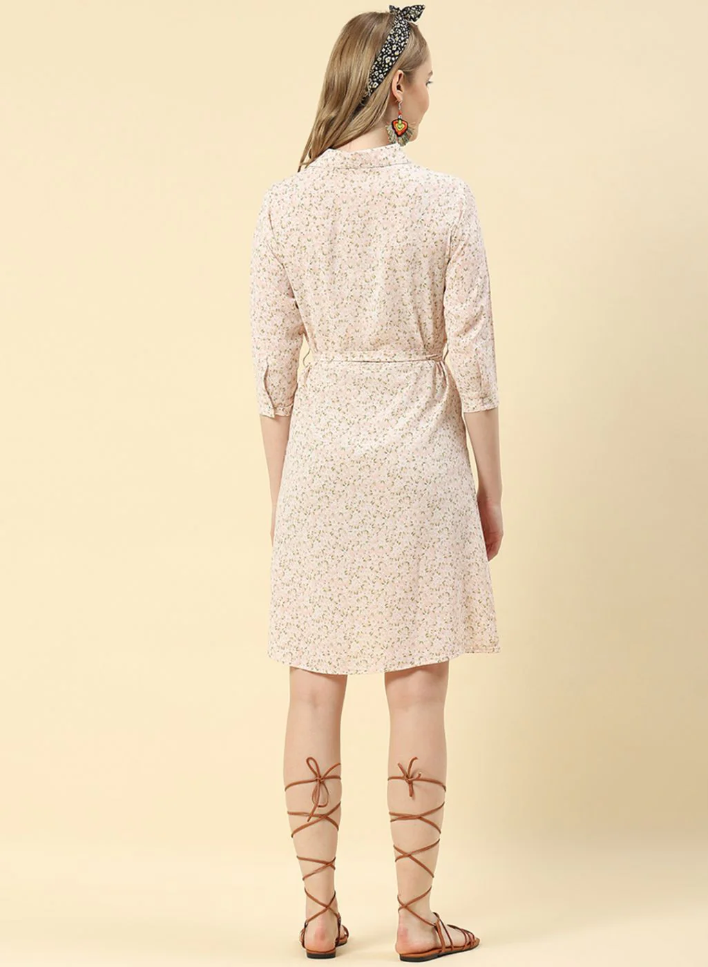 Women Peach Printed Tunic - Image 5