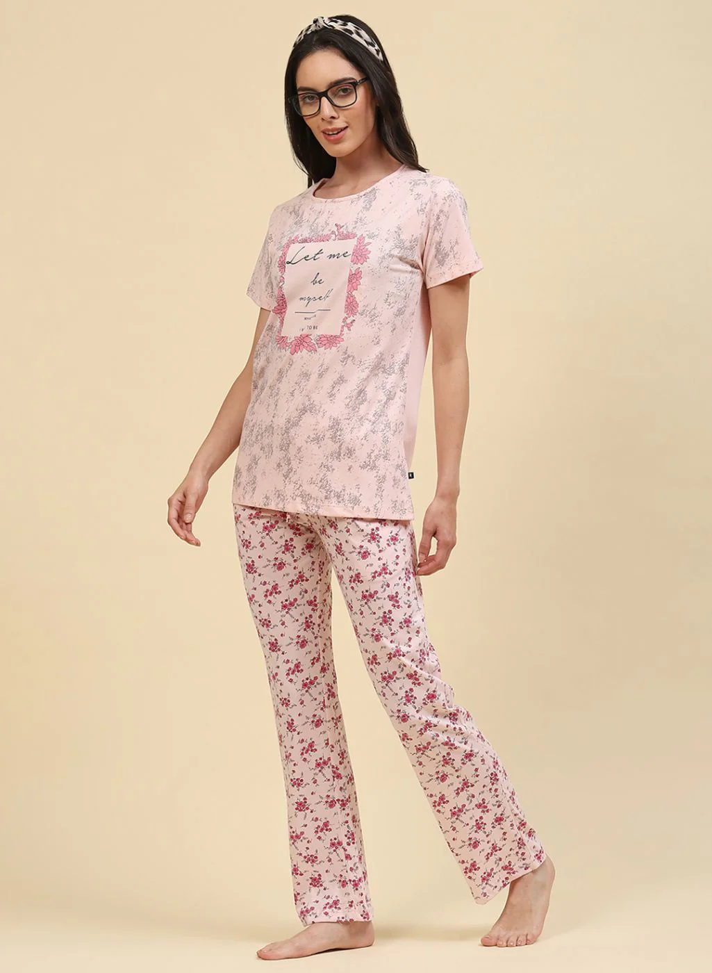 Women Pink Printed Lower Set - Image 2