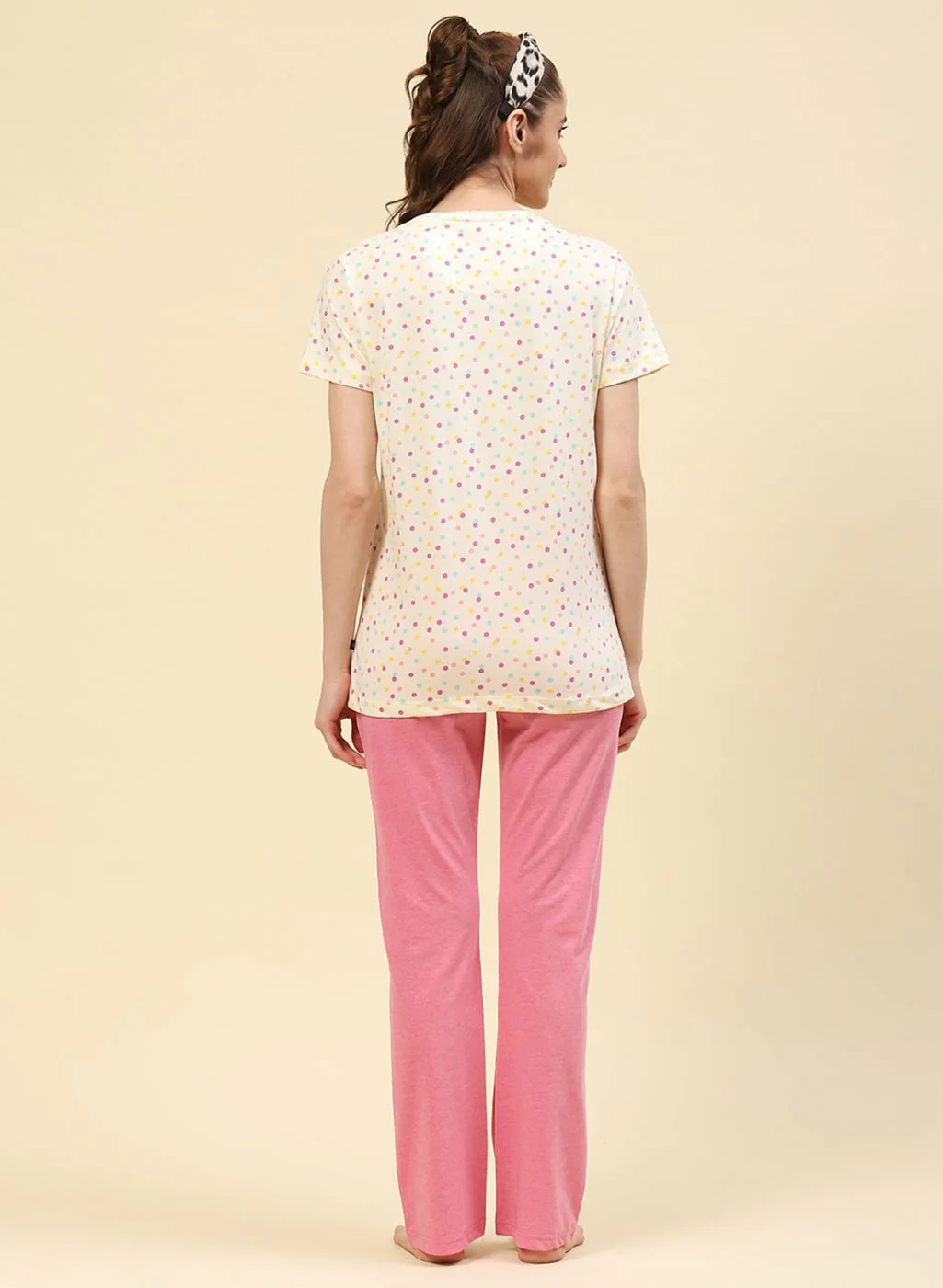Women Pink Printed Lower Set - Image 4