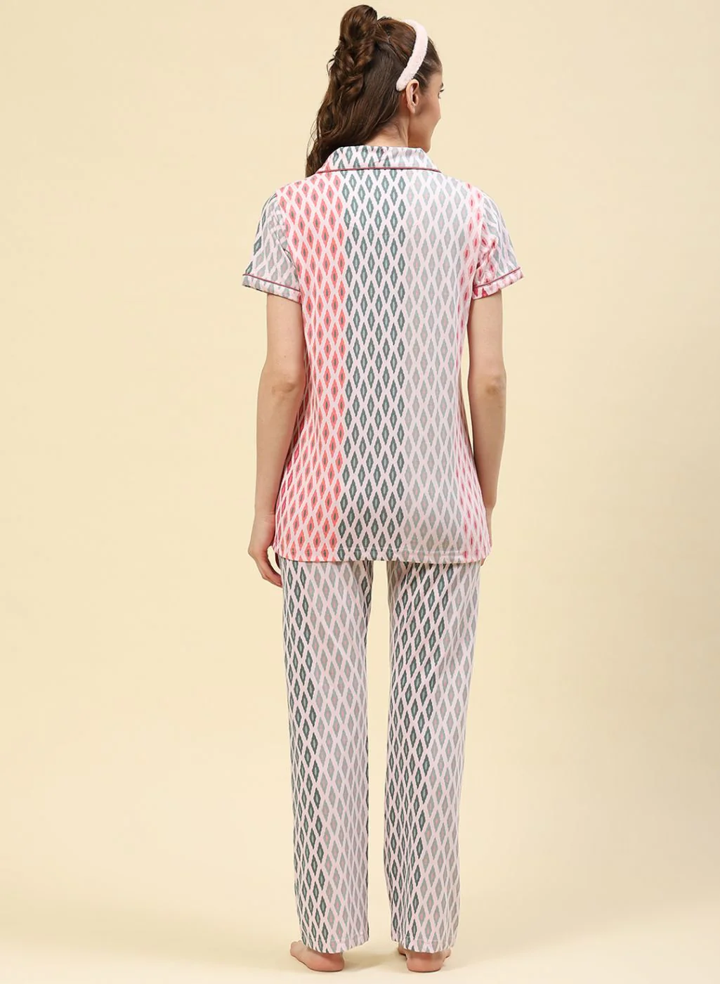 Women Pink Printed Lower Set - Image 4