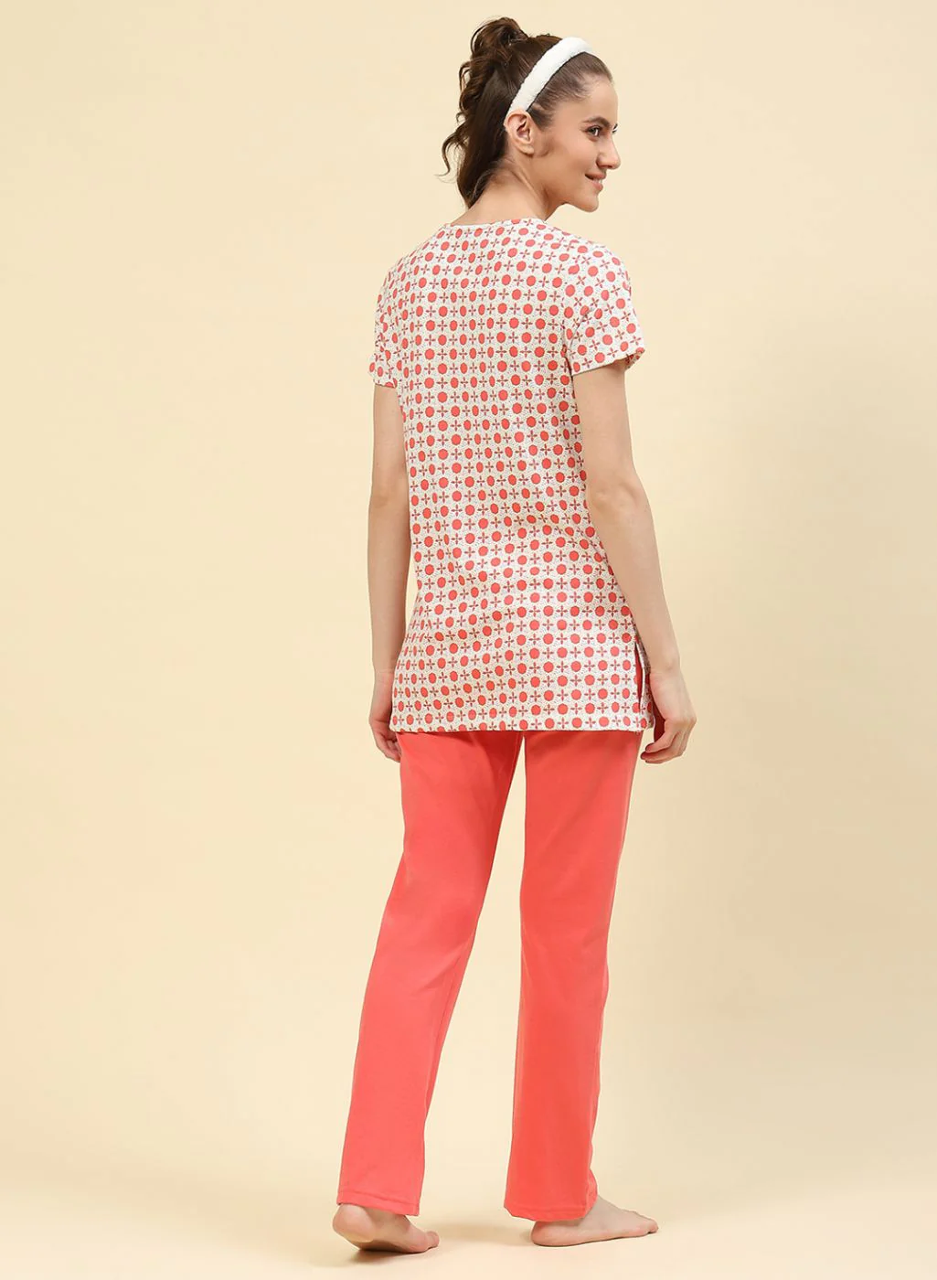 Women Pink Printed Lower Set - Image 4