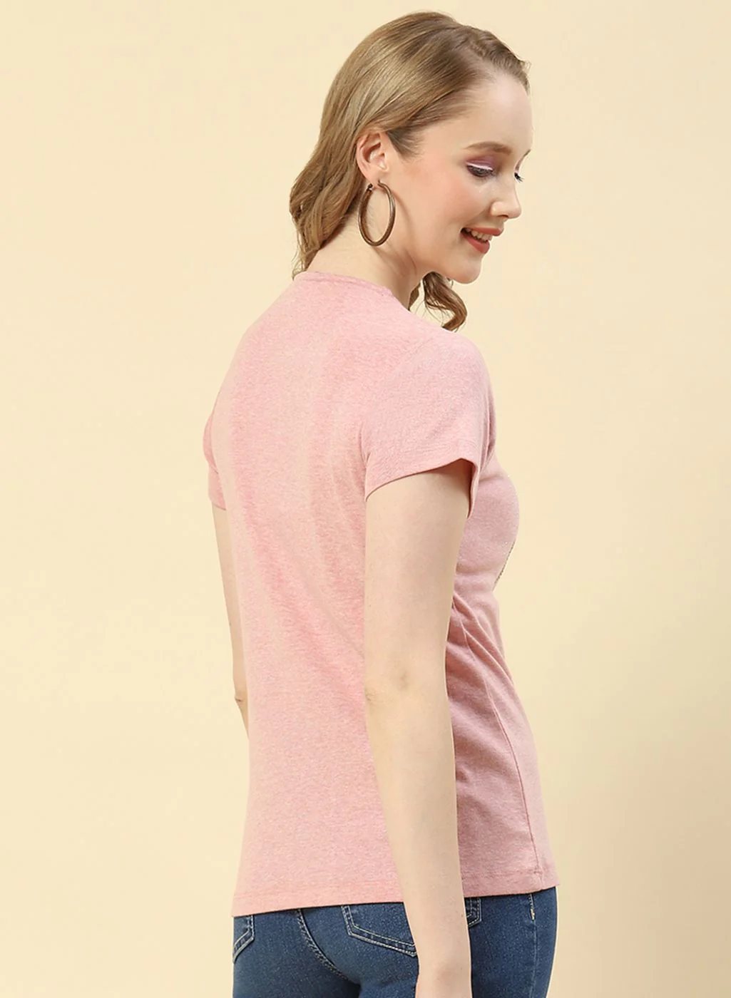 Women Pink Printed Top - Image 4