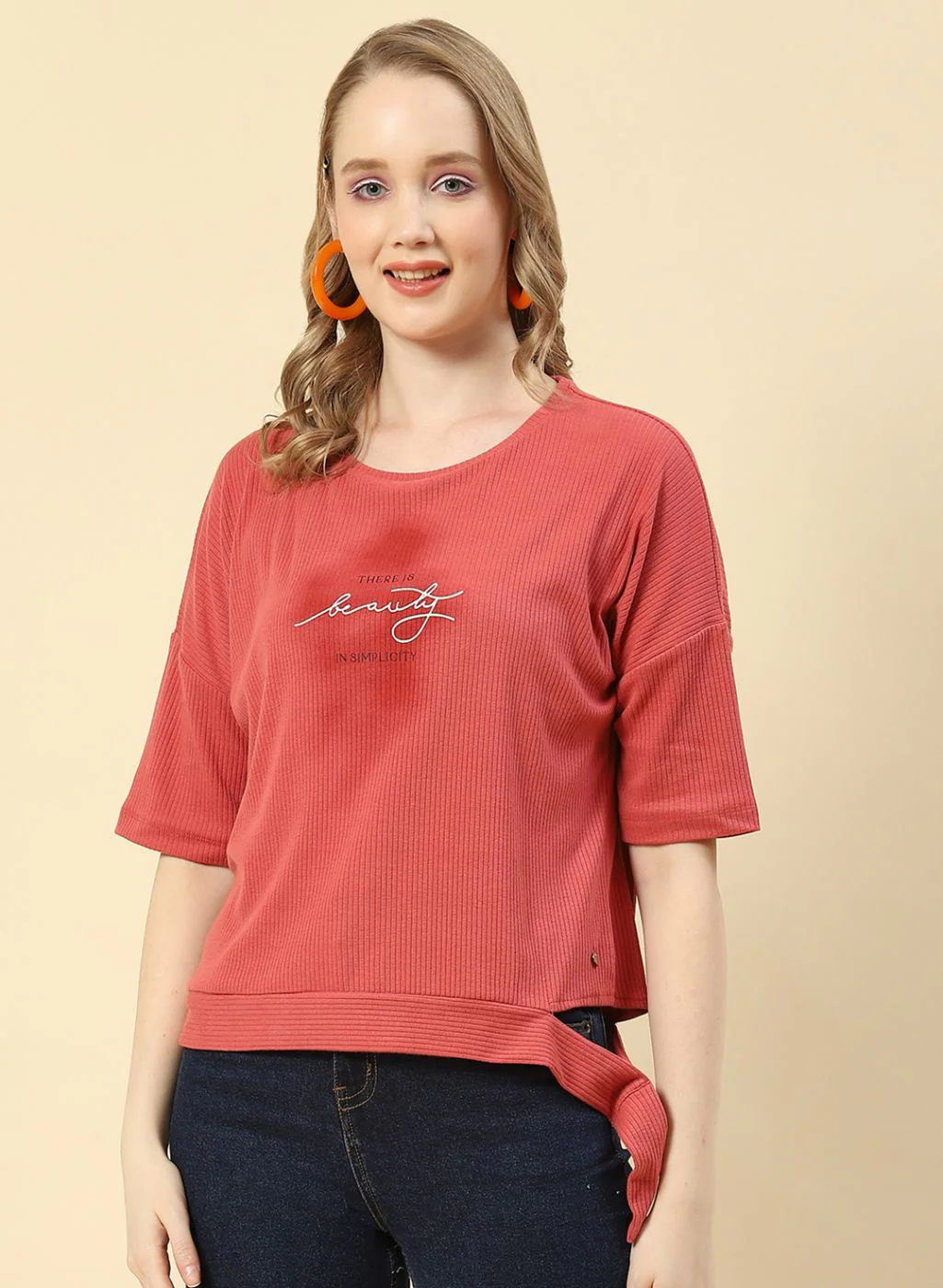Women Pink Printed Top
