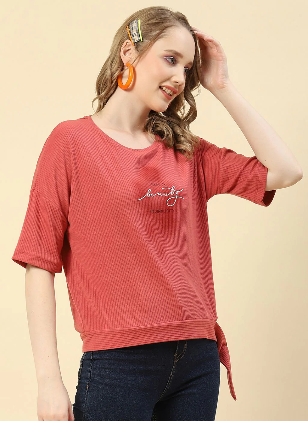 Women Pink Printed Top - Image 3