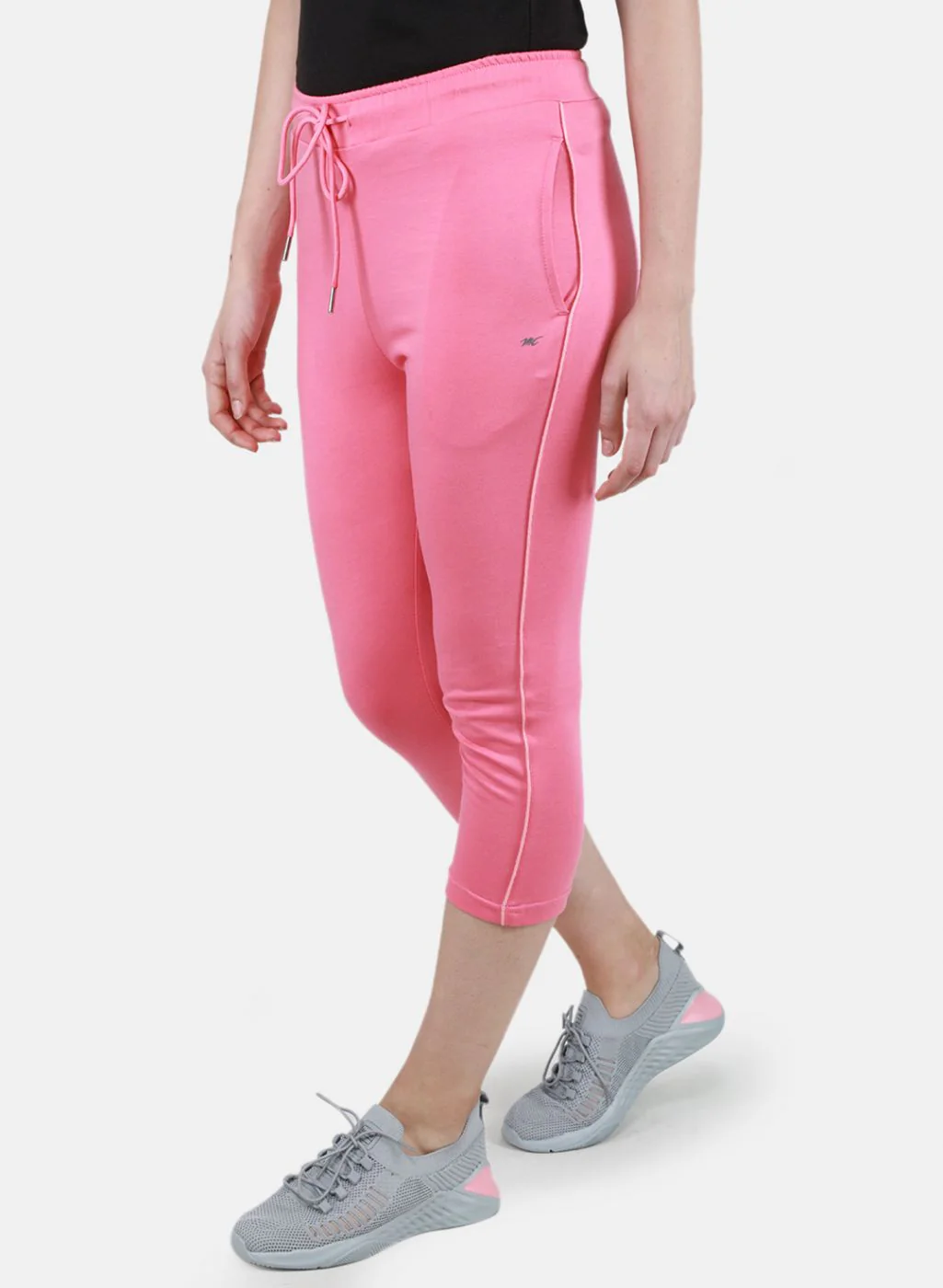 Women Pink Solid Capri - Image 2