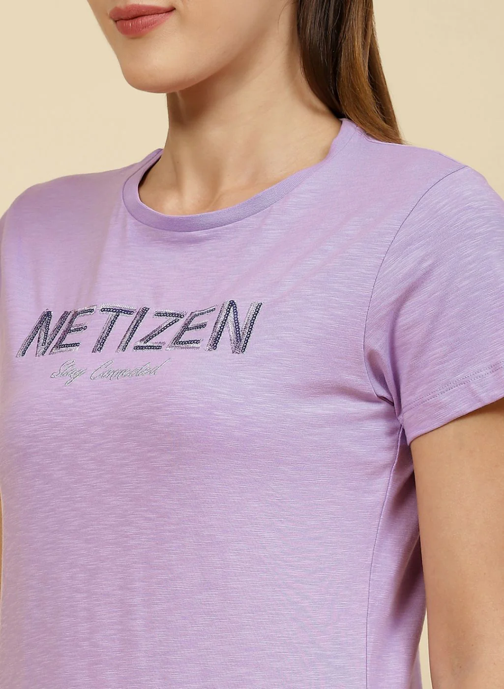 Women Purple Embroidered Top - Image 6