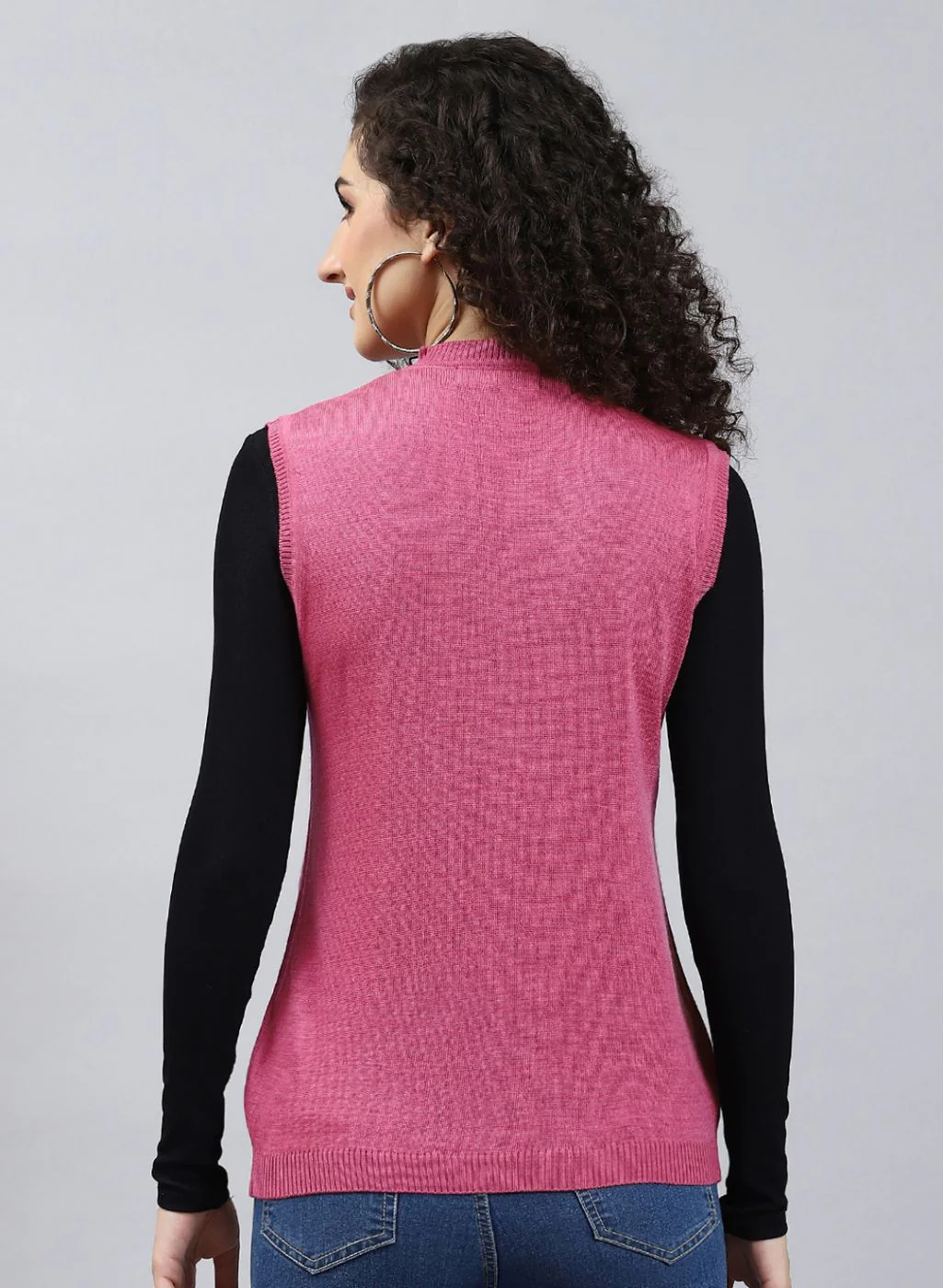 Women Red Solid Wool blend Cardigan - Image 5