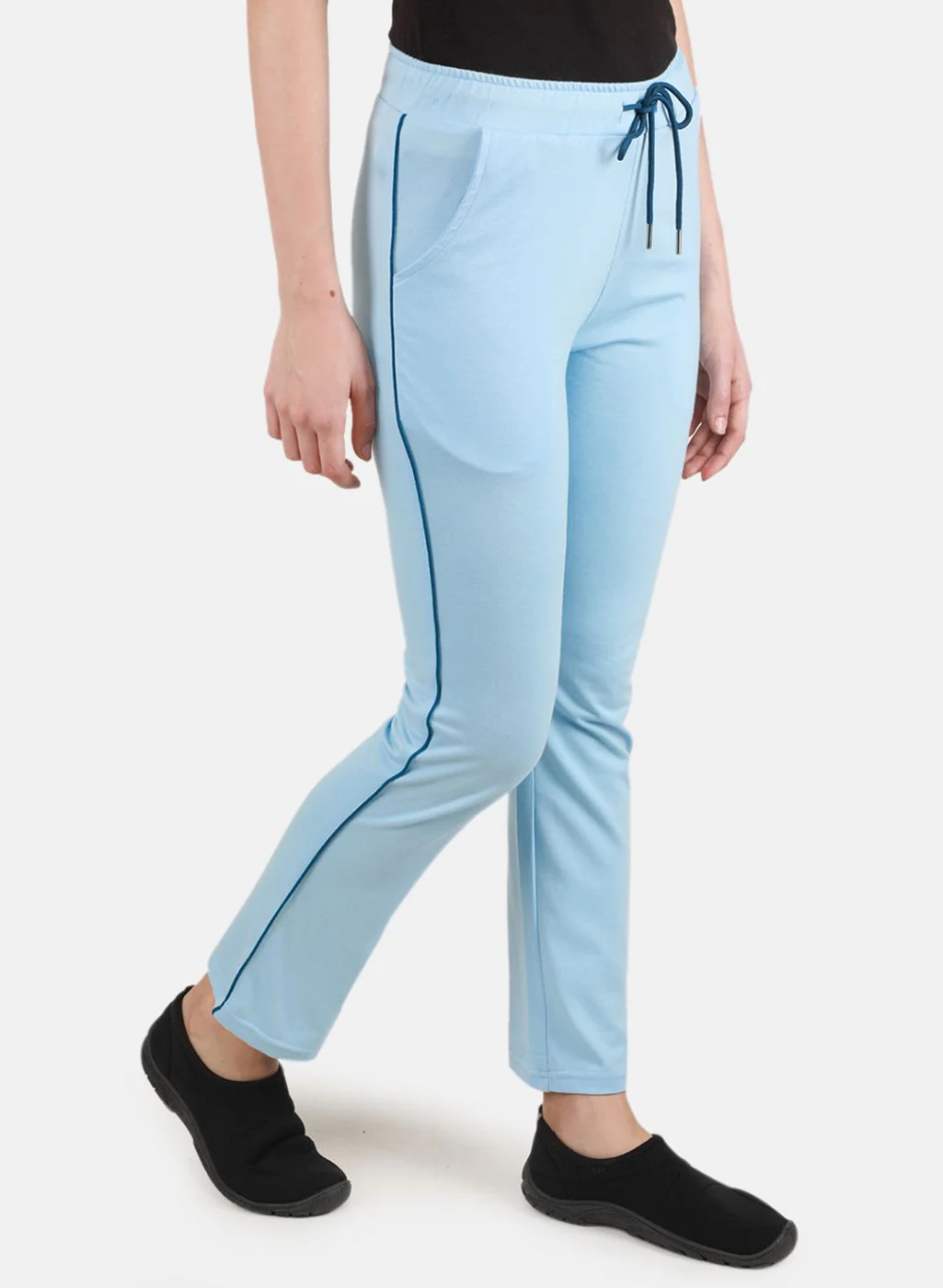 Women Sky Blue Regular Fit Lower - Image 6