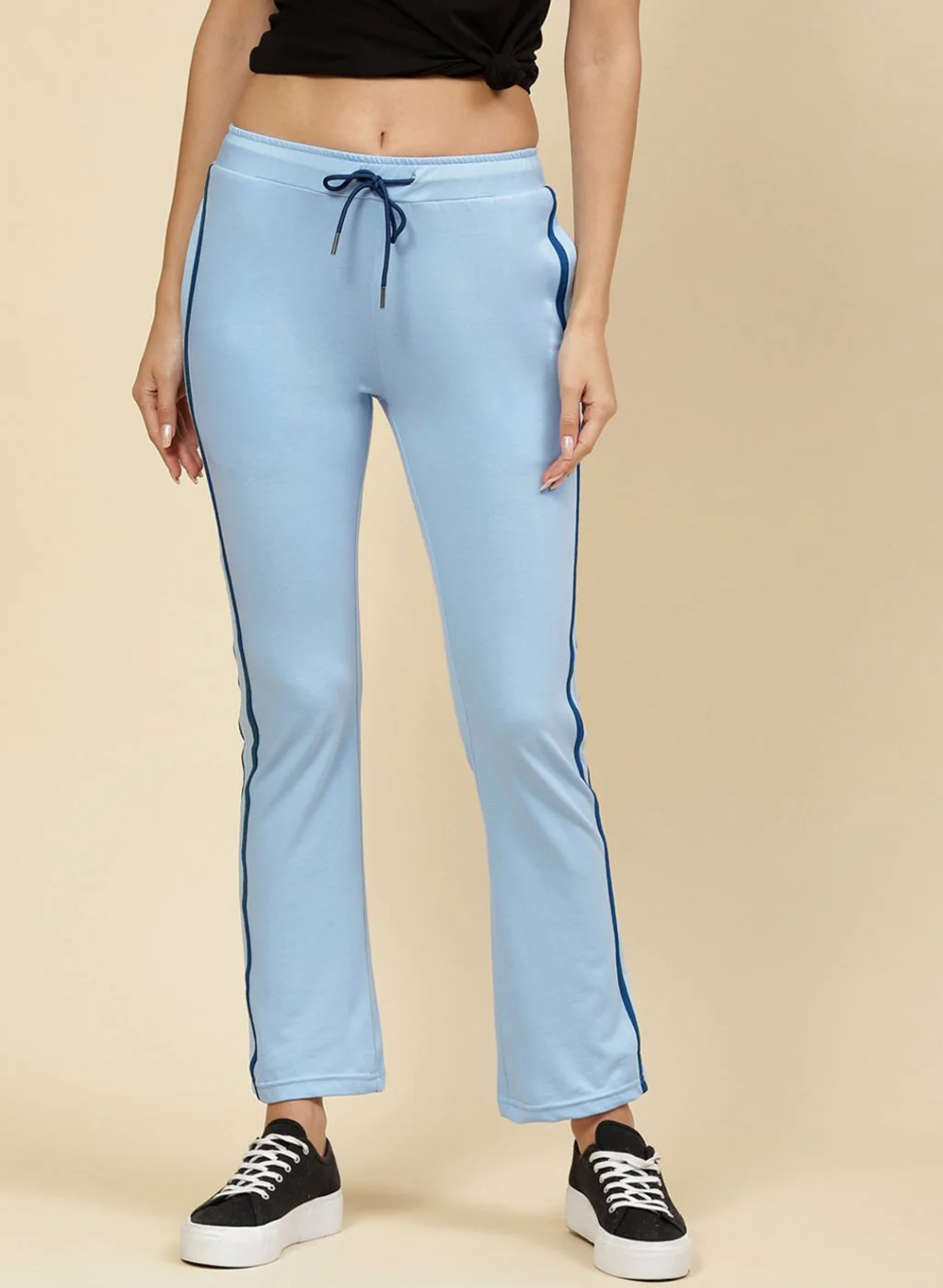Women Sky Blue Regular Fit Lower - Image 2