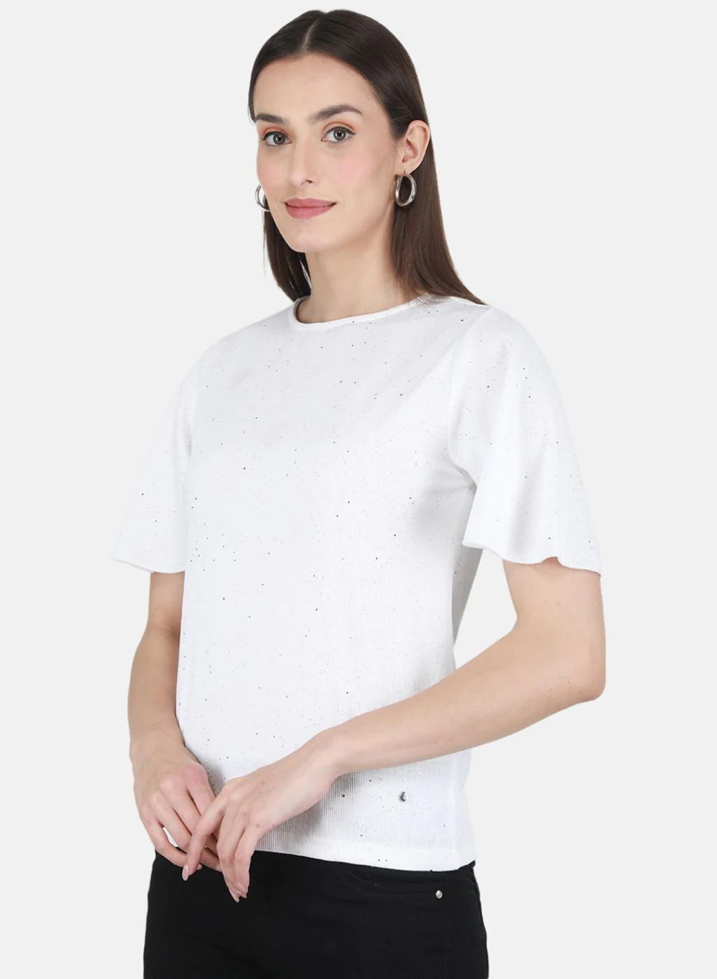 Women White Printed Top - Image 2