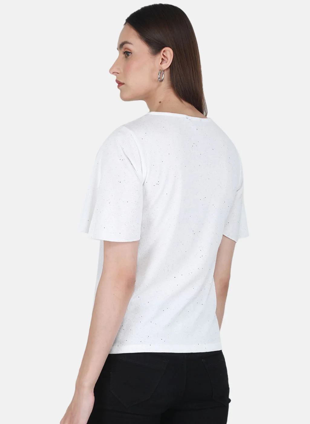 Women White Printed Top - Image 3