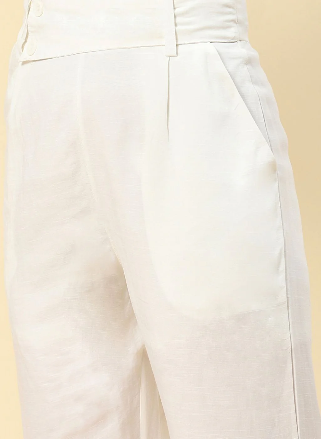 Women White Regular Fit Lower - Image 6