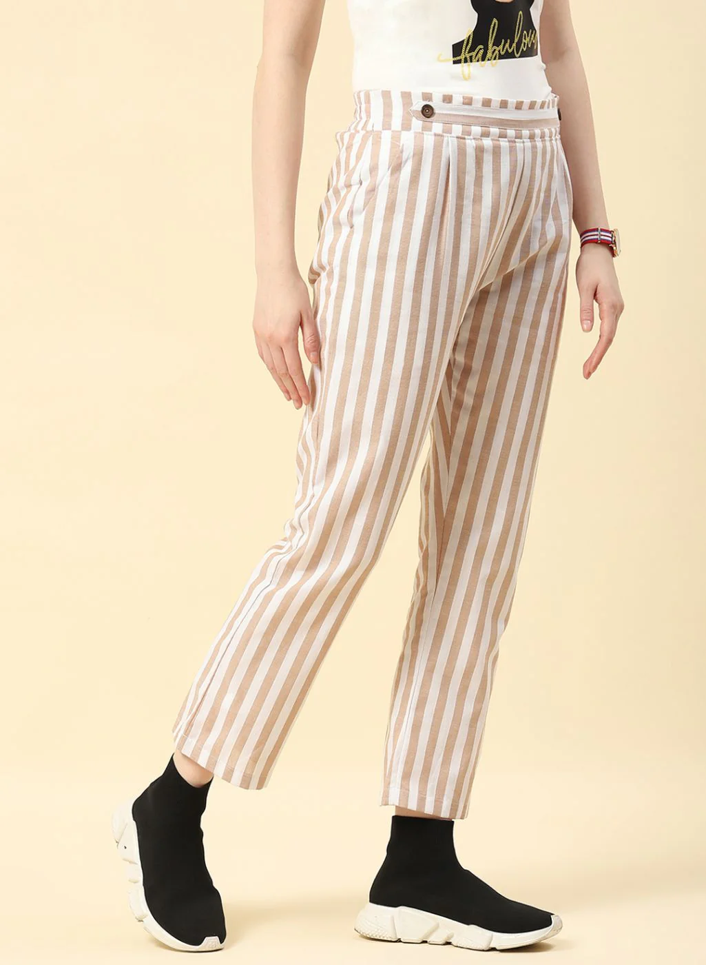 Women White Regular Fit Lower - Image 3