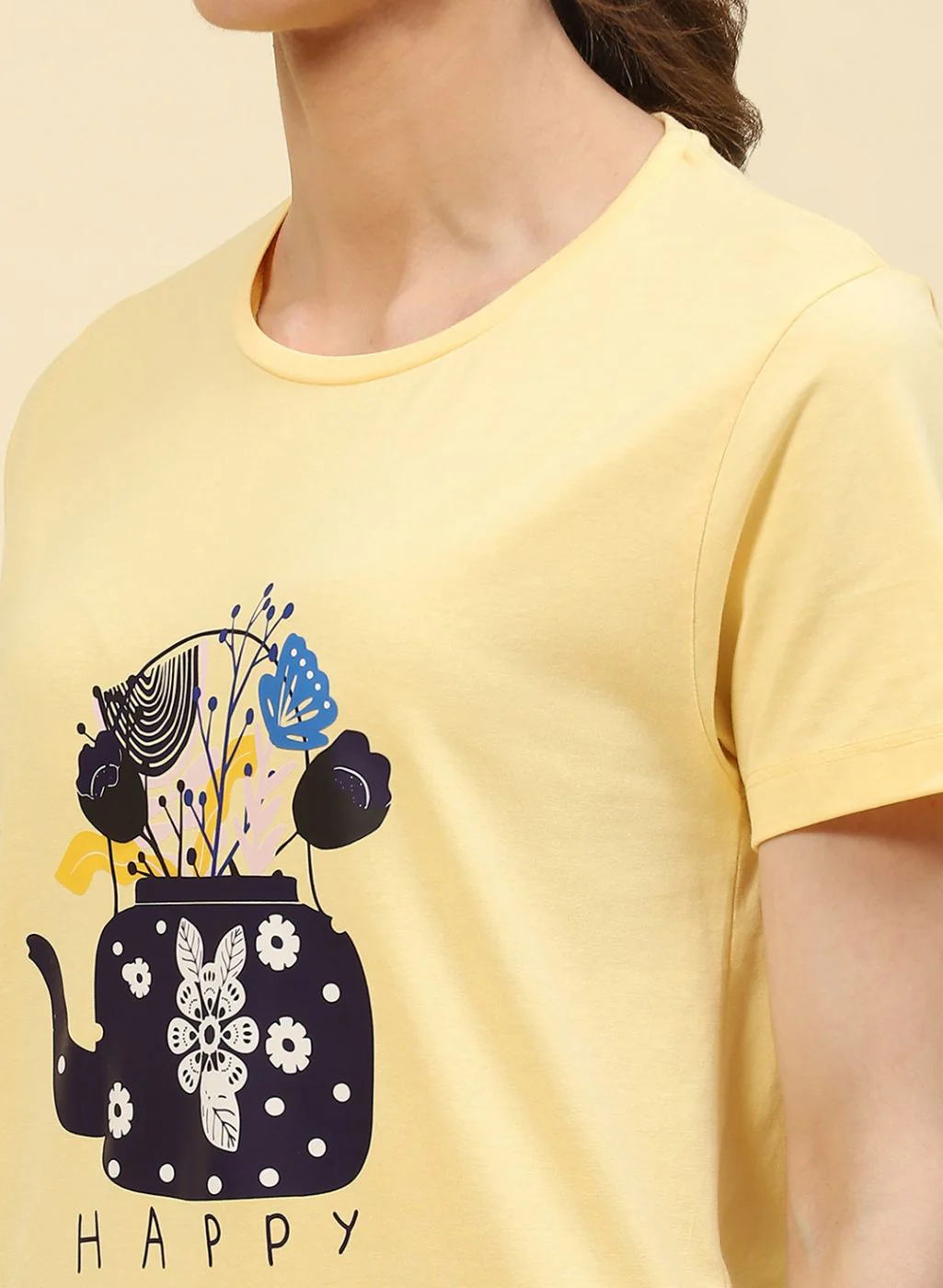 Women Yellow Printed Lower Set - Image 6