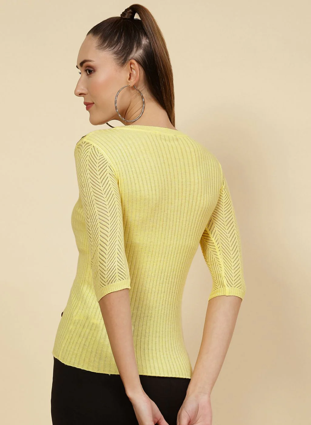 Women Yellow Printed Top - Image 5