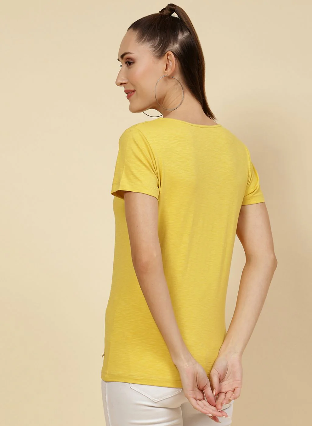 Women Yellow Printed Top - Image 5