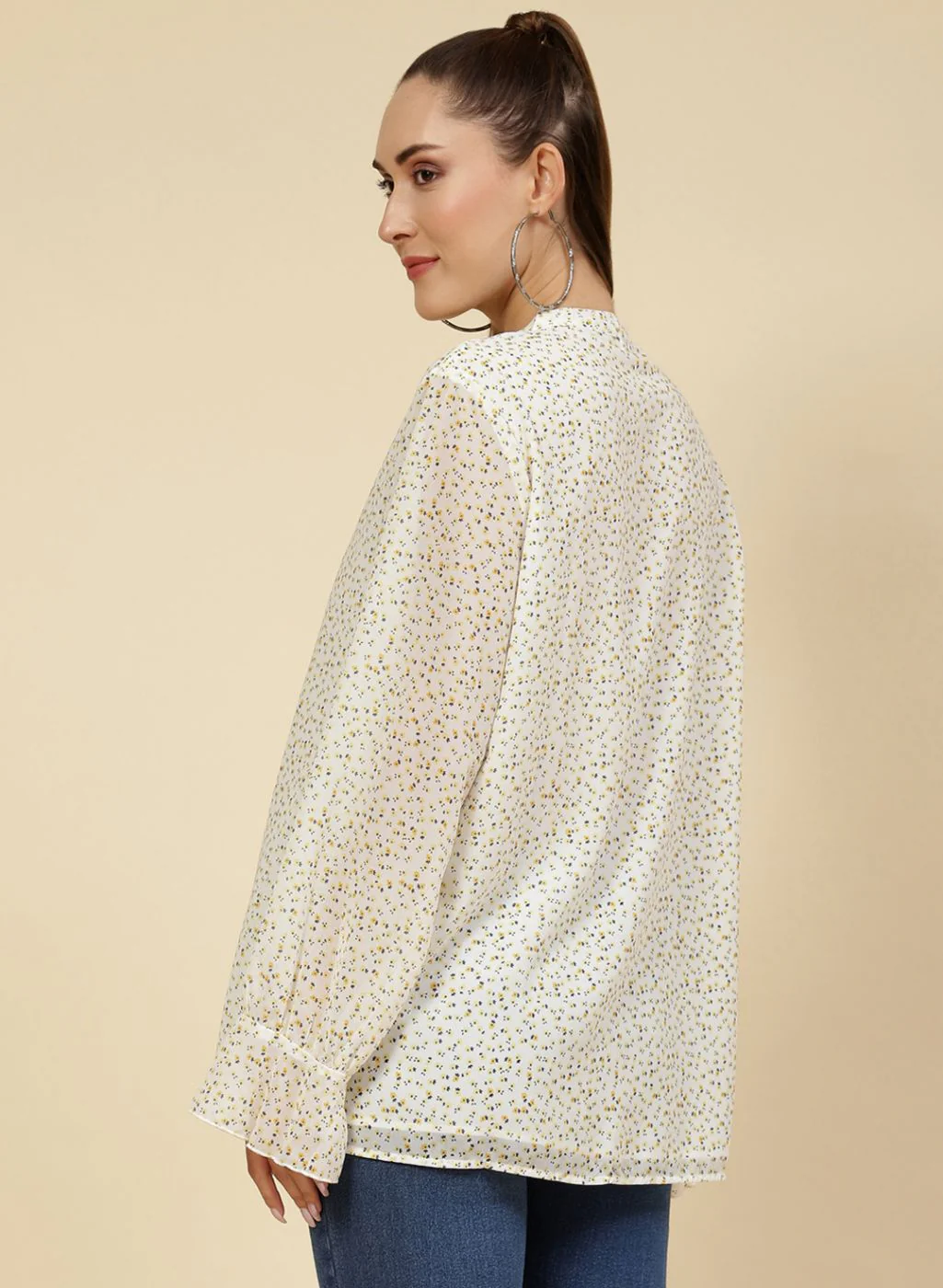 Women Yellow Printed Top - Image 5
