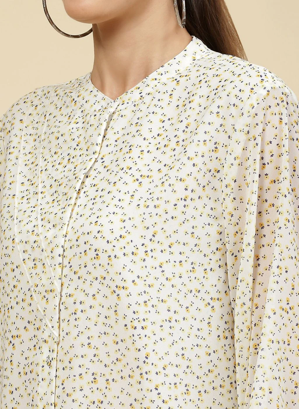 Women Yellow Printed Top - Image 6