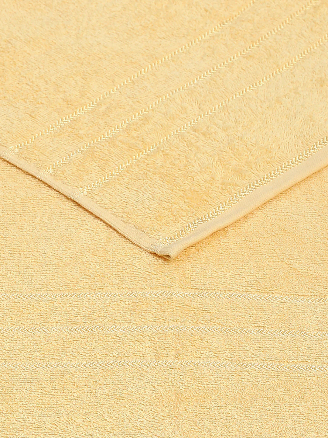 Mustard Cotton Solid 350 GSM Bath Towel (Soho) - Image 4
