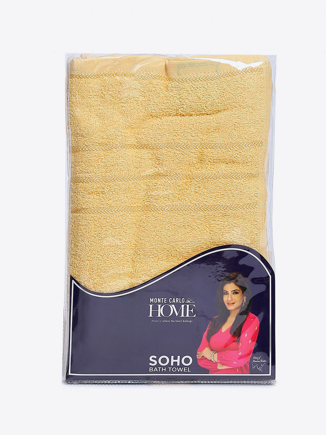 Mustard Cotton Solid 350 GSM Bath Towel (Soho) - Image 5