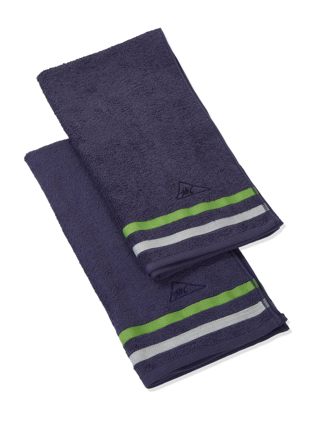 Navy Blue 100% Cotton Solid 400 GSM Gym Towel Active Dry 2 Pc Set Gift Box Pack with Free Bottle - Image 6