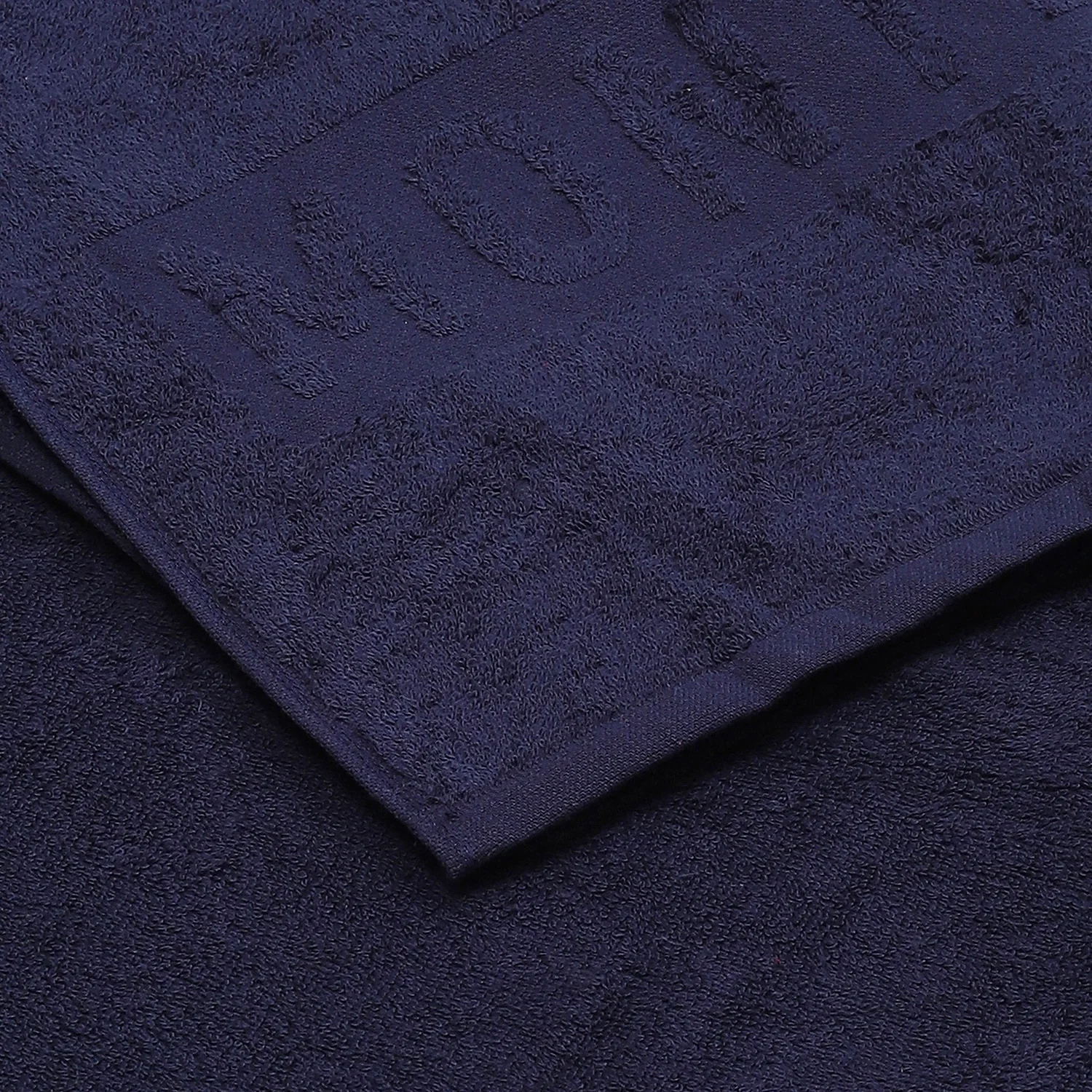 Navy Blue Cotton 525 GSM Bath Towel - Image 3
