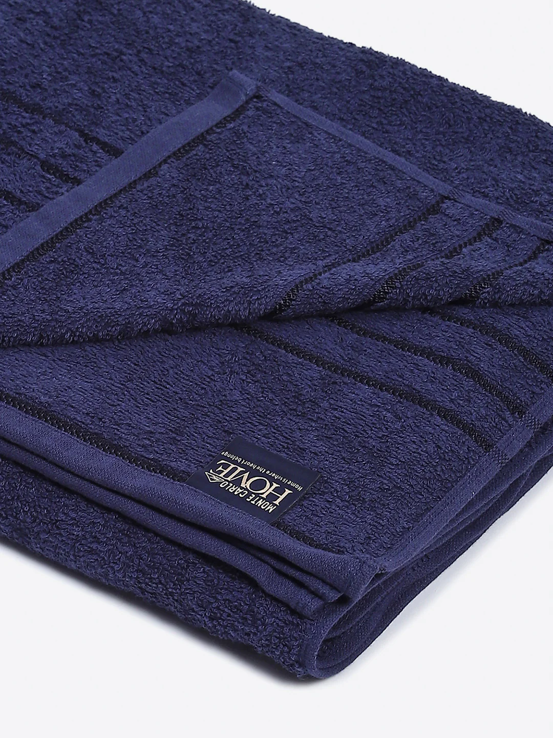 Navy Blue Cotton Solid 350 GSM Car Towel (Soho) - Image 3