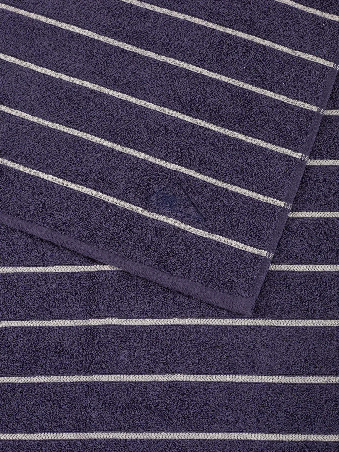 Navy Blue & Light Beige 100% Cotton Solid 480 GSM Bath Towel King & Queen 2 Pc Set Gifting Box Pack - Image 12