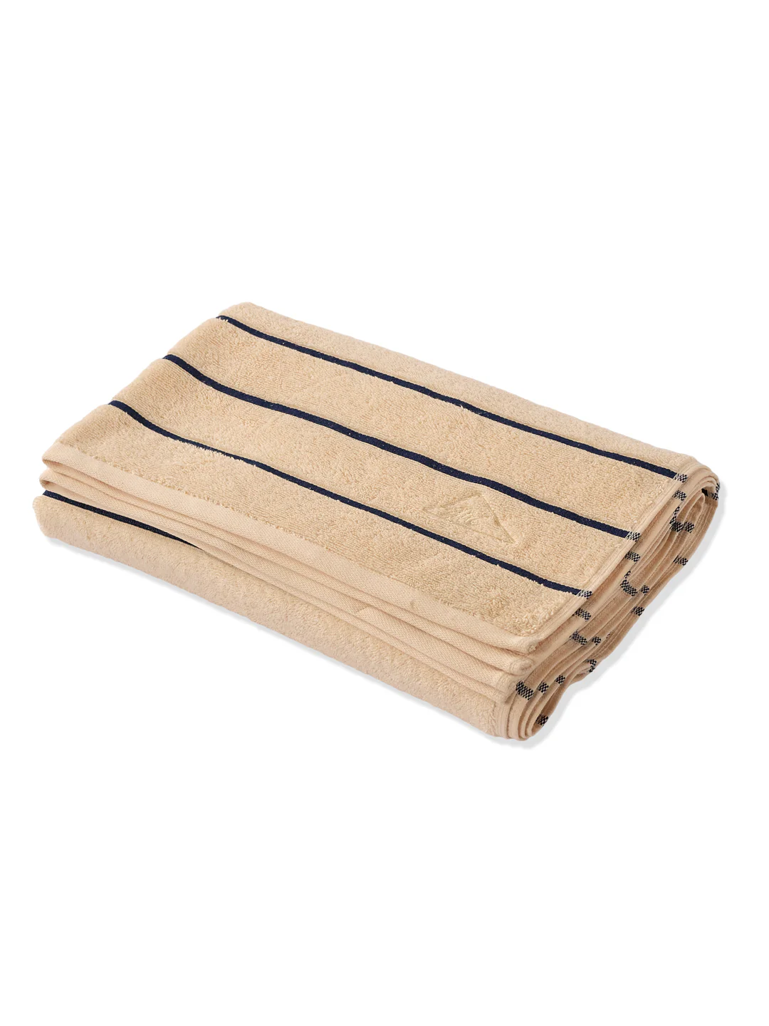 Navy Blue & Light Beige 100% Cotton Solid 480 GSM Bath Towel King & Queen 2 Pc Set Gifting Box Pack - Image 6