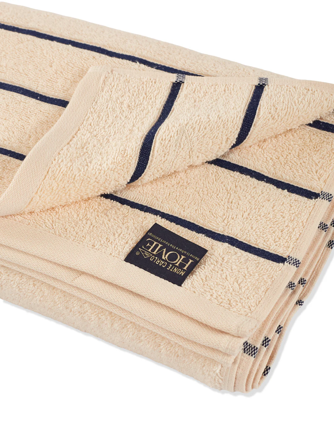 Navy Blue & Light Beige 100% Cotton Solid 480 GSM Bath Towel King & Queen 2 Pc Set Gifting Box Pack - Image 9