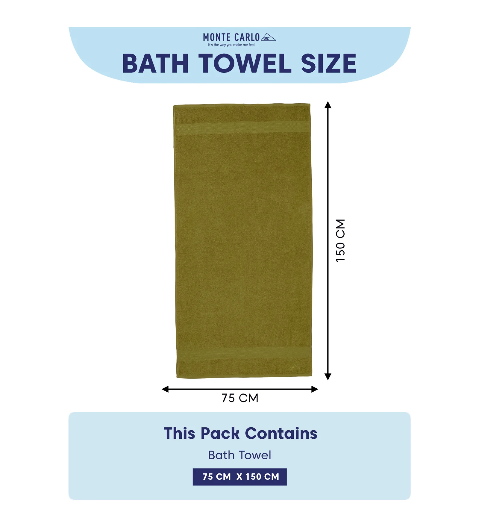 Olive Pure Cotton Solid 380 GSM Bath Towel 1 Piece (Jazz Collection) - Image 8