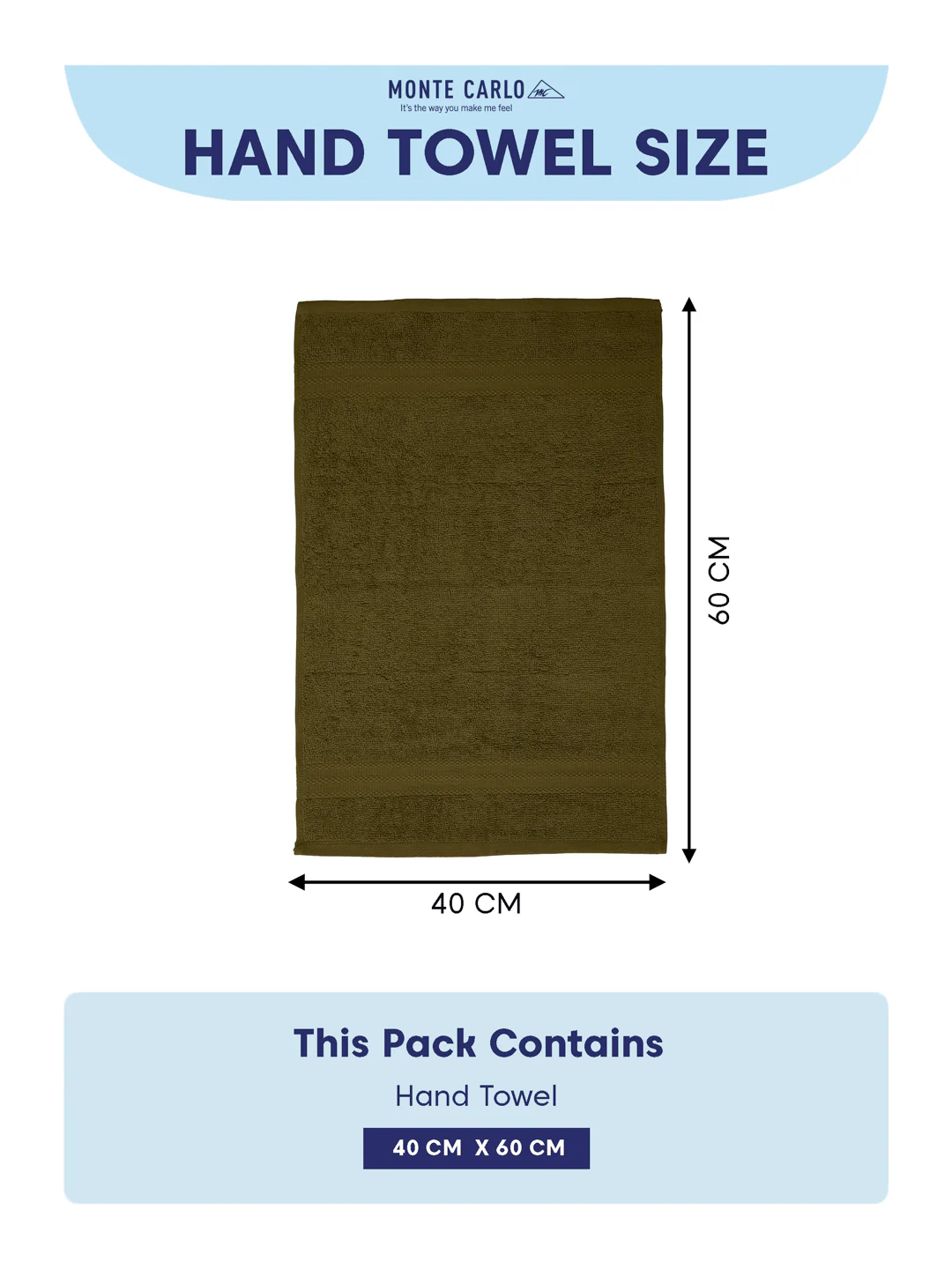 Olive Pure Cotton Solid 380 GSM Hand Towel 2 Pc Set (Jazz Collection) - Image 10