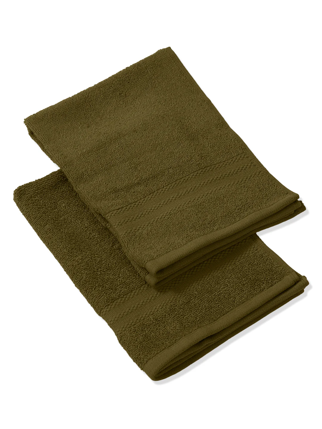 Olive Pure Cotton Solid 380 GSM Hand Towel 2 Pc Set (Jazz Collection) - Image 6