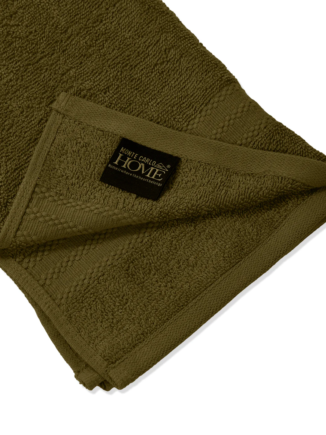 Olive Pure Cotton Solid 380 GSM Hand Towel 2 Pc Set (Jazz Collection) - Image 7