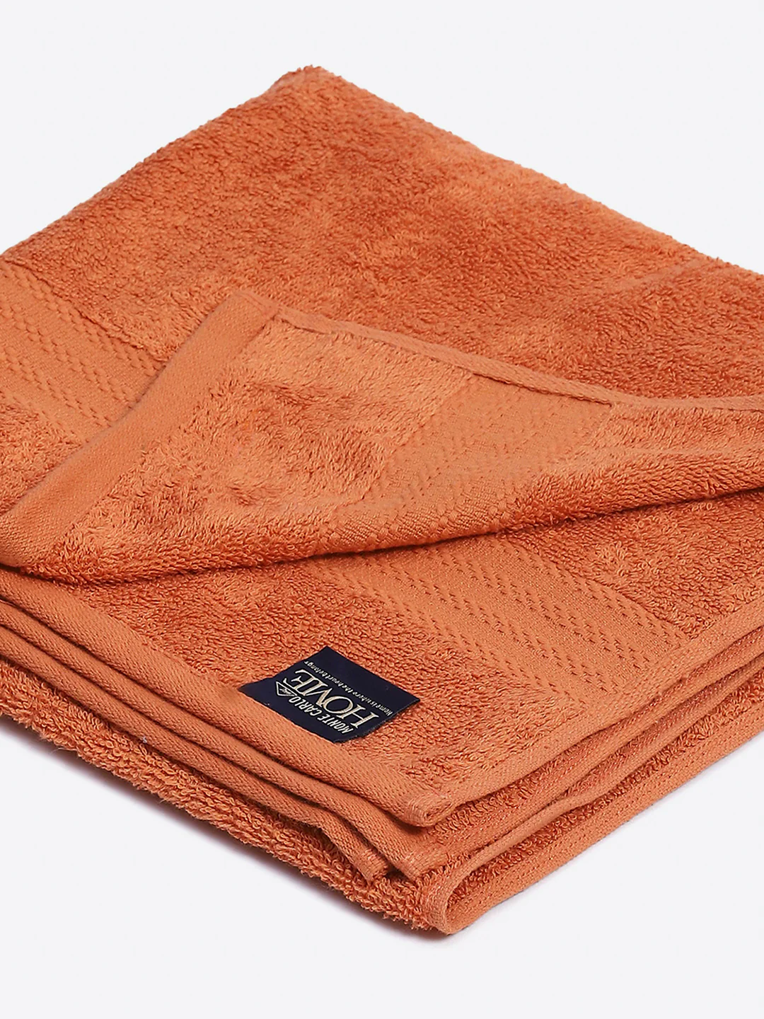 Orange Cotton Solid 400 GSM Bath Towel (Jazz) - Image 3